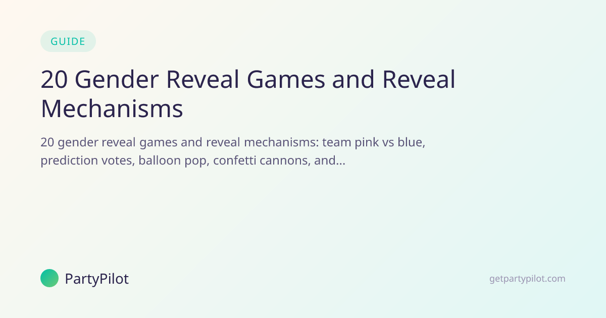 20 Gender Reveal Games and Reveal Mechanisms | PartyPilot